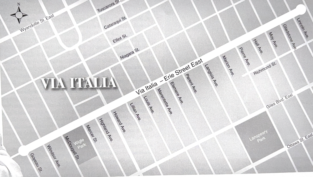 Map of Erie Street East